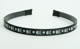 Skull star V black-white small tiara