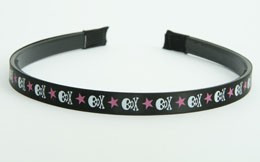 Skull Star V Black-pink small tiara