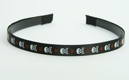 Skull star V black-red small tiara