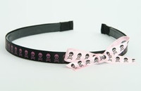 SL skull black-L pink big tiara