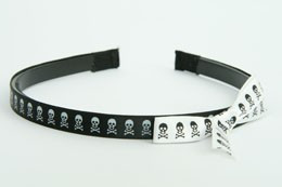 SL skull black-white / white-black big tiara