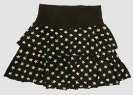 Star black-white cute & dangerous mini skirt