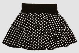 Dot L black-white cute & dangerous mini skirt