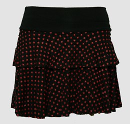 Star basic black-red cute & dangerous mini skirt