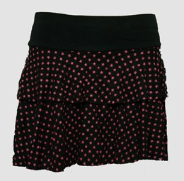 Star basic black-pink cute & dangerous mini skirt