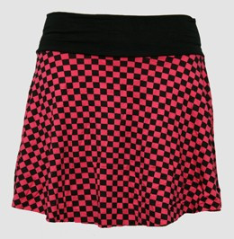 Check big black-D pink cute & dangerous mini skirt