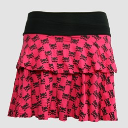 Cute skull pink cute & dangerous mini skirt