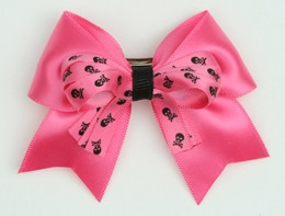 Skull D pink/ D pink-black skull cute clean