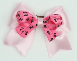 Skull L pink / D pink-black skull cute clean