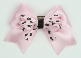 Skull L pink / L pink-black skull cute clean