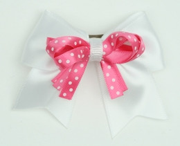 Dot white / D pink-white dot cute clean