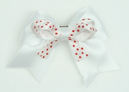 Dot white / white-red dot cute clean