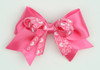 Heart D pink / D pink-white heart cute clean