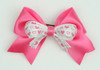 Heart D pink / white-L pink heart cute clean