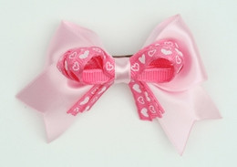 Heart L pink / D pink-white heart cute clean