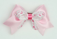 Heart L pink / white-L pink heart cute clean