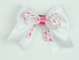 Heart white/ white-L pink heart cute clean