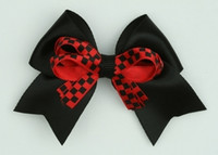 Check black / red check cute clean