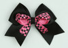 Check black / D pink check cute clean