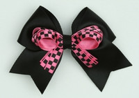 Check black / D pink check cute clean