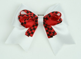 Check white / black-red check cute clean