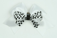 Check white / black-white check cute clean