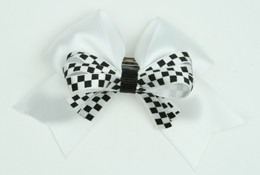 Check white / black-white check cute clean