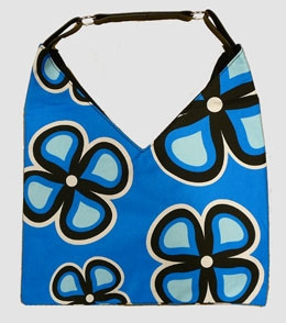 Flower blue V bag Bag