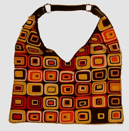 Retro red-yellow V bag Bag