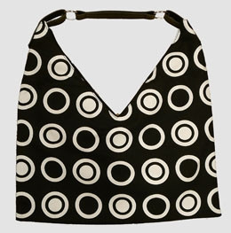 Double dot black V bag Bag