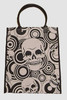 Squared skull black-white hand bag Bag