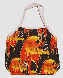 Skull fire hand bag Bag