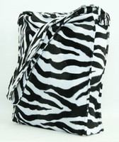 Zebra black-white LV large fluffy bag
