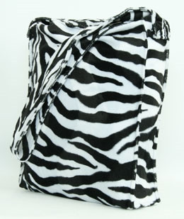 fluffy zebra bag