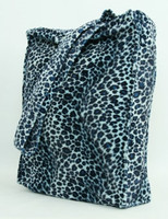 Leopard blue LV large fluffy bag