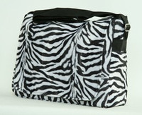 Zebra white LH large fluffy bag