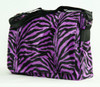 Zebra purple LH large fluffy bag