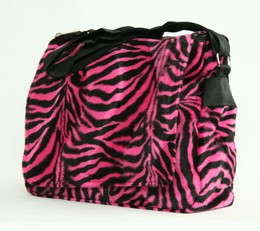 Zebra pink LH large fluffy bag