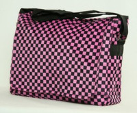 Check pink LH large fluffy bag