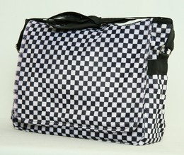Check white LH large fluffy bag