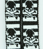 Skull stripe V black-white skull B&W skull