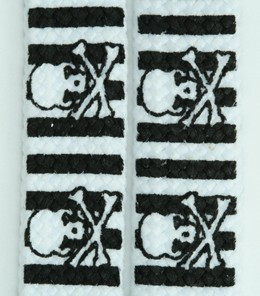 Skull stripe H black-white skull B&W skull