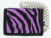 Zebra purple fluffy with chain wallet