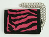 Zebra pink fluffy with chain wallet