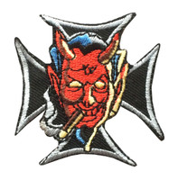 Devil cross skull big