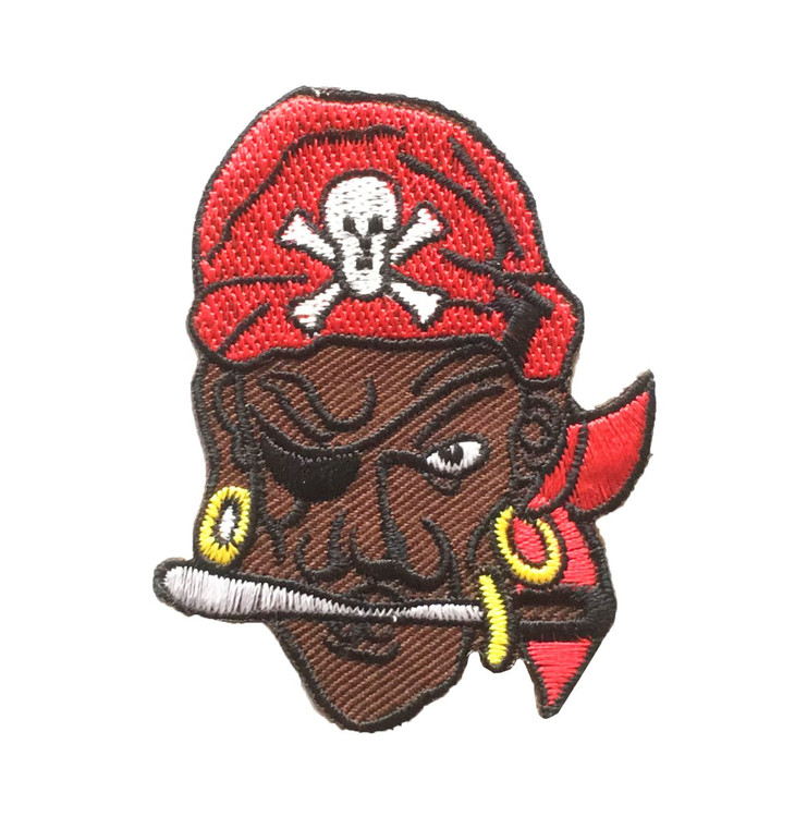 Black pirate with blades in mouth - Yarrrr!