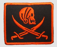 Pirate black-red squared skull big