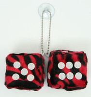 Dice zebra red-black / white 2 dice car accessory
