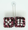 Dice leopard pink / white 2 dice car accessory