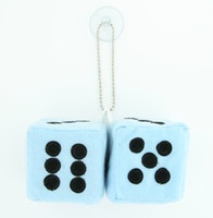 Dice L blue / black 2 dice car accessory